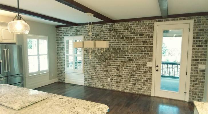 Interior kitchen with aston ivory brick