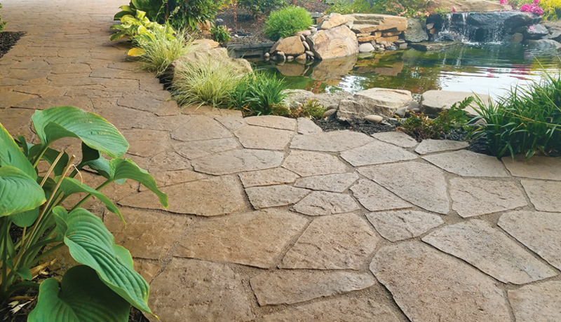 Walkway made from pavers